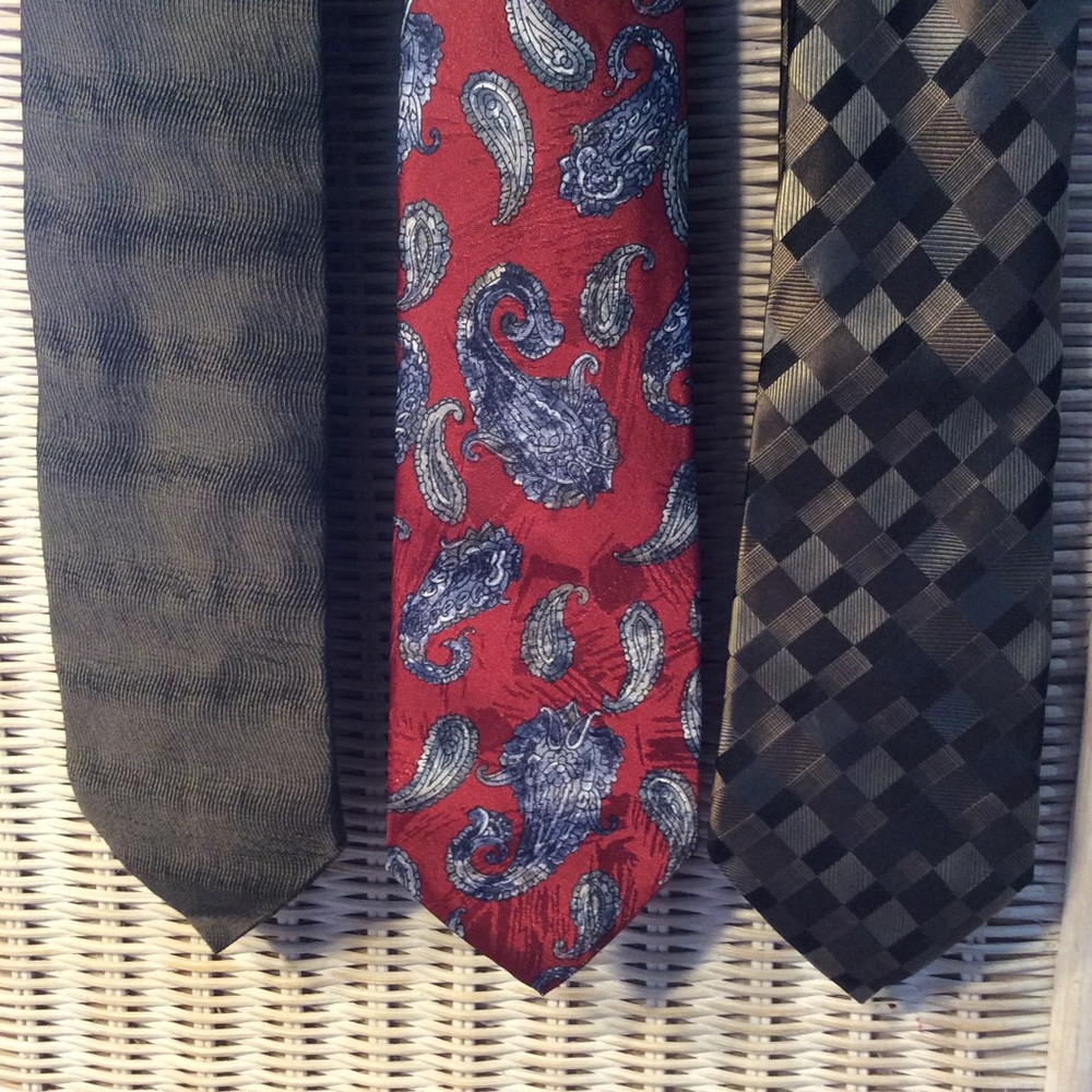 3 ties bundle Pronto-Uomo Italy silk, David Taylor, Principe lot gift formal tie
